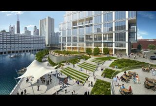 A rendering of Riverside Investment & Development's plans for 700 West Chicago.