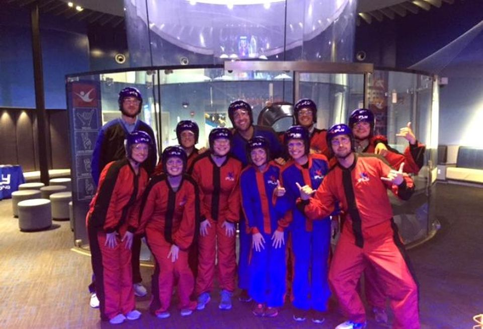 The Luxury Living Chicago Realty crew celebrated meeting their first half sales goals early with some indoor skydiving at iFly.
