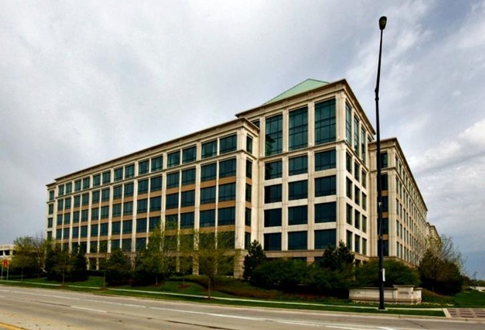 10 North Martingdale, part of the Woodfield Preserve Office Center in Schaumburg. Zeller Realty is buying the complex for $74M.