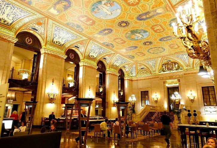 The lobby of the Palmer House Hilton, Chicago