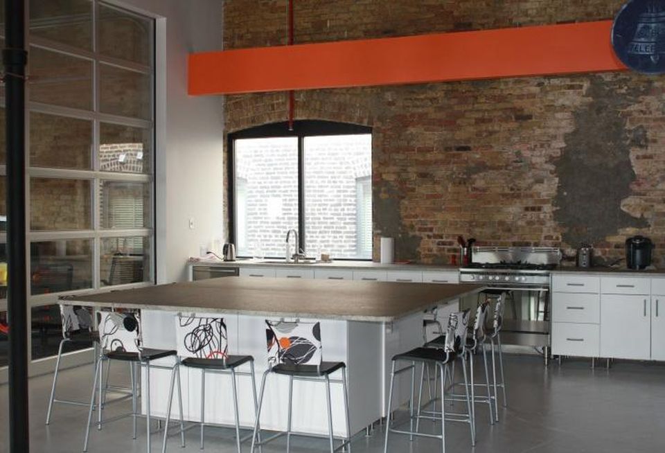 The kitchen area at Enerspace Chicago