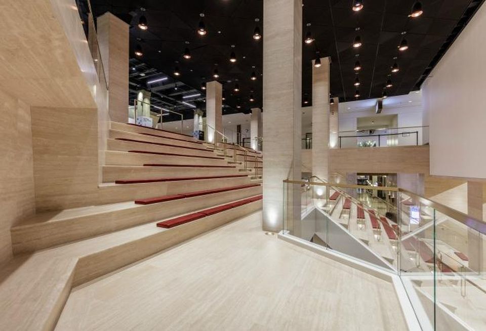 The Grand Stair at Merchandise Mart is the centerpiece of the building's $40M capital improvement program