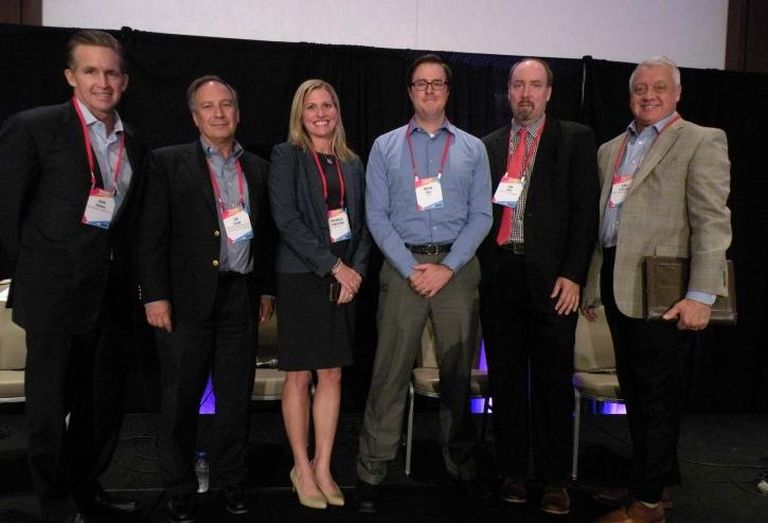 Cushman & Wakefield Executive Managing Director John Morris, Transportation and Logistics Advisors Managing Parner Lee Clair, BLS & Co. Industrial & Supply Chain Practice Leader Michelle Comerford, DHL Director Keith Gill, Ports Of Indiana Port Director Ian Hirt and BNSF Railway Co. Regional Manager Eric Pitcher