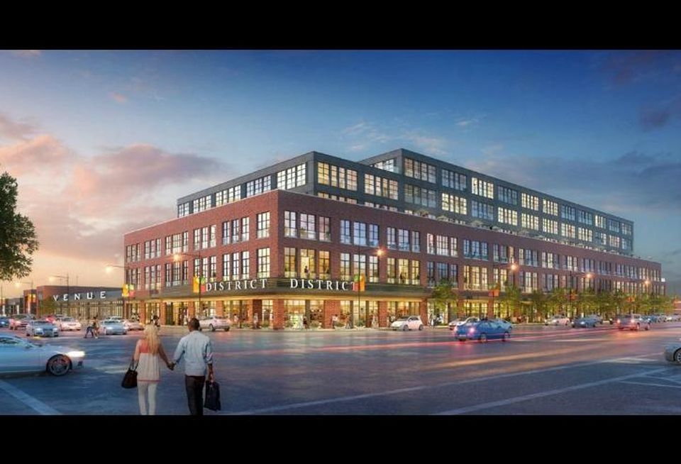 A rendering of Tucker Development's plans to redevelop a vacant Sears store in Chicago's Galewood neighborhood.