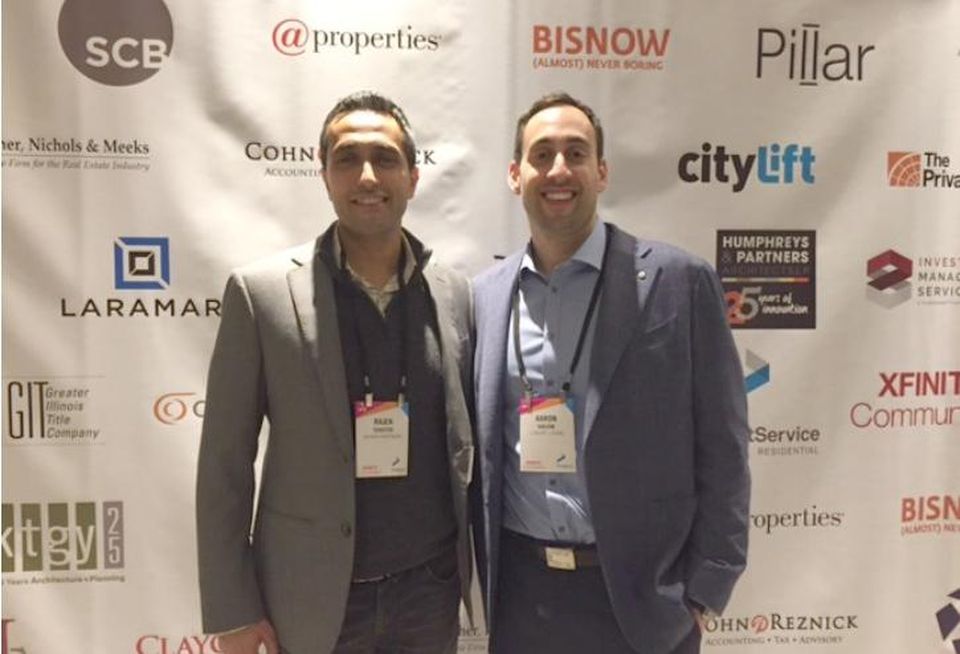 Akara Partners CEO Rajen Shastri and Luxury Living Chicago managing broker Aaron Galvin