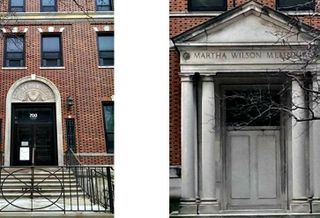 The Nellie Black and Martha Wilson Pavilions on the Children's  Memorial Hospital site.