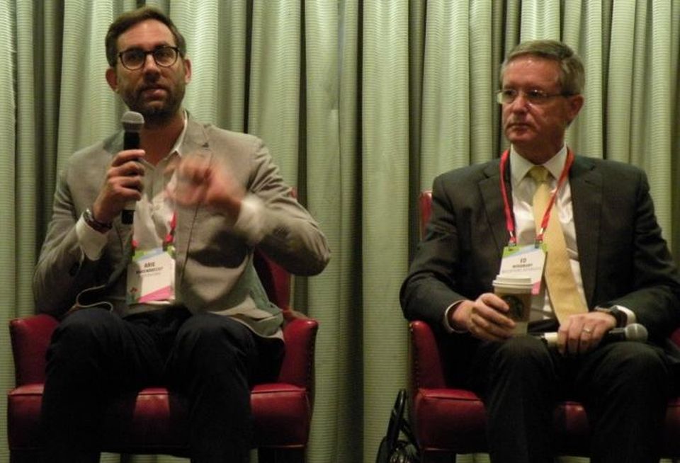 WiredScore Founder and CEO Ari Barendrecht and McCaffery Interests President Ed Woodbury