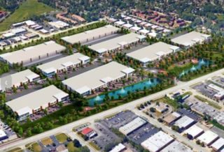 An aerial rendering of Elk Grove Technology Park