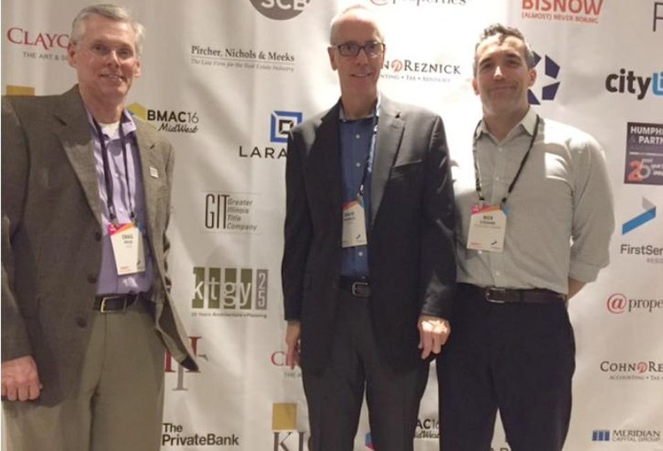 KTGY Architecture + Planning principals Craig Pryde and David Kennedy, and Stocking Urban principal Nick Stocking