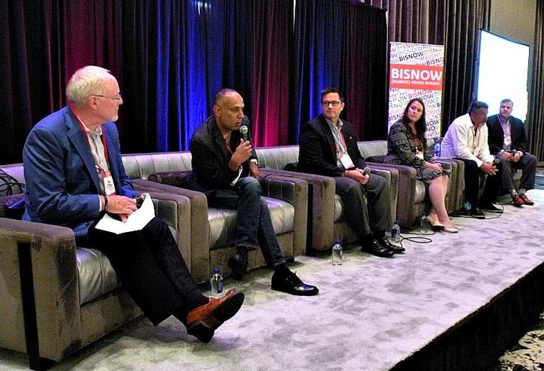 Newmark Knight Frank Vice Chairman Bob Chodos, Next Gravity CEO Amit Parekh, McDonald's Corp. Director of Corporate Real Estate Scott Phillips, Dyson Head of Real Estate Courtney Valenti, White Oak Realty Partners Managing Principal Richard Blum and Zurich North America Head of Real Estate and Hotel Segments Adam Hurley