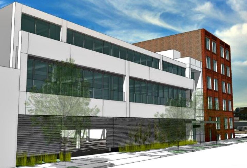 A rendering of Dayton Street Partners plans for a 30k SF addition to 1500 West Carroll, Chicago