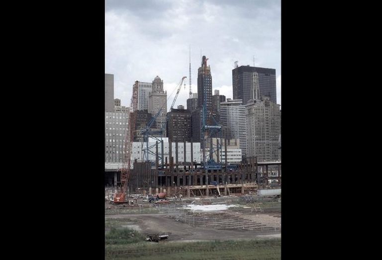 Aon Center, Chicago, in the early stages of construction, 1970
