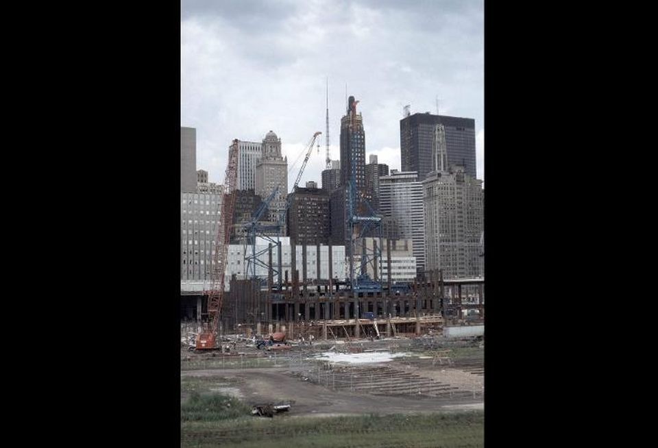 Aon Center, Chicago, in the early stages of construction, 1970