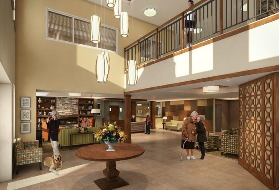 An interior rendering of CA Senior Ventures upcoming senior living facility in Grayslake, IL