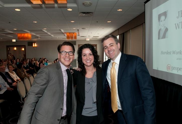 @properties co-founders Thad Wong (left) and Michael Golden, with The Jeanine Wheeler Group's Jeanine Wheeler