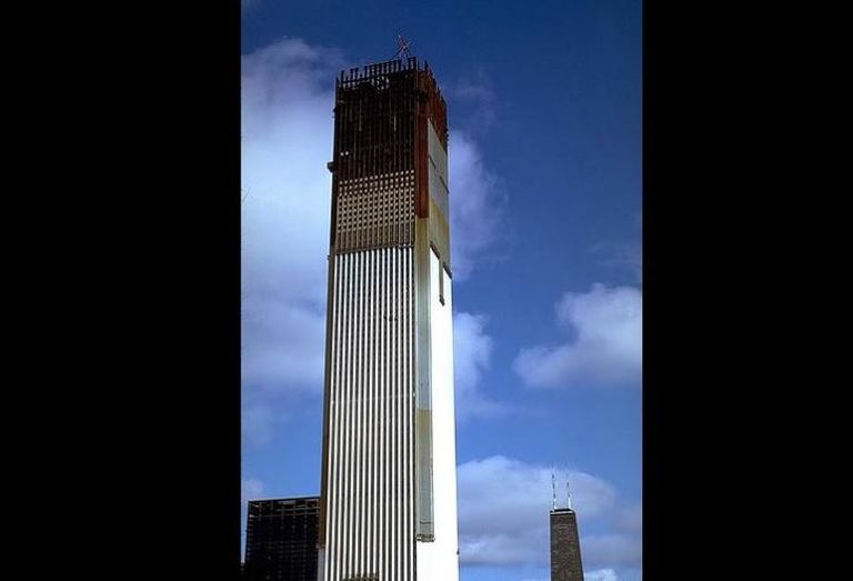 Aon Center, Chicago, under construction in 1973