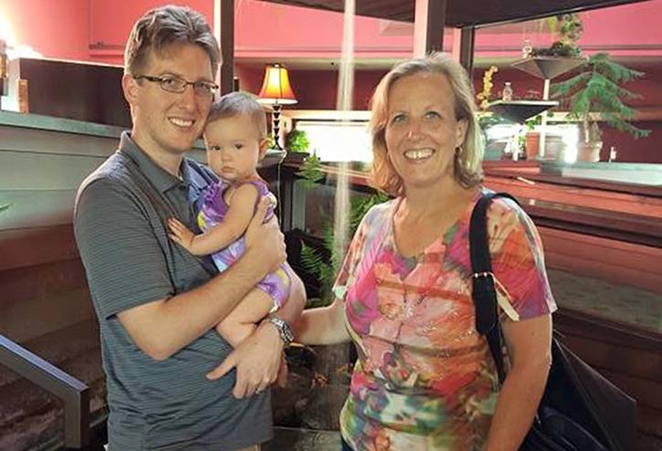 JLL SVP Sylvia Payette with her son and granddaughter.