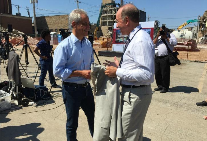 Chicago Mayor Rahm Emanuel and Bucksbaum Retail Properties CEO John Bucksbaum