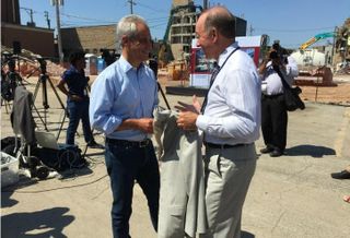 Chicago Mayor Rahm Emanuel and Bucksbaum Retail Properties CEO John Bucksbaum