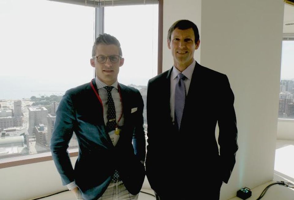 Bisnow Vice President of Growth and Development Miles Bloom and LaSalle Investment Management CEO of the Americas Jason Kern