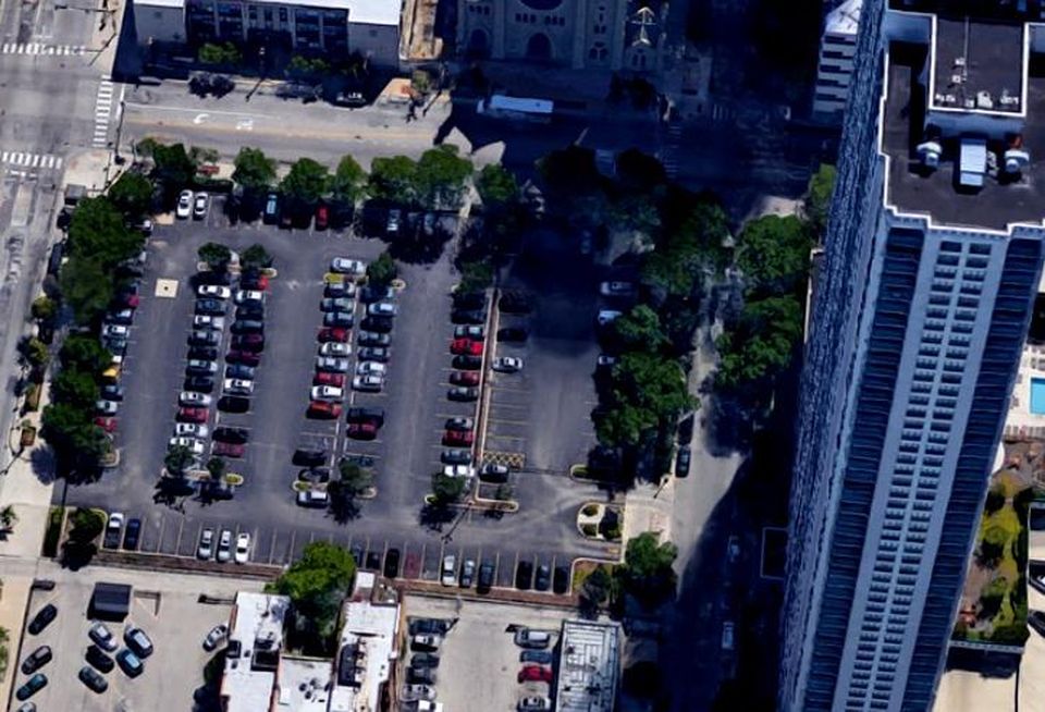 Holy Name Cathedral and parking, Chicago
