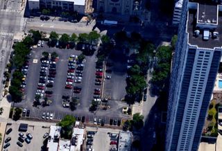 Holy Name Cathedral and parking, Chicago
