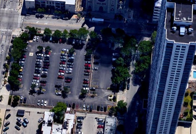 Holy Name Cathedral and parking, Chicago