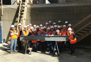 Belgravia Group recently celebrated the topping-off of its 18-story Renelle on the River luxury condominium building with a beam-signing ceremony on site at 403 North Wabash in River North.