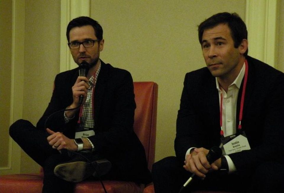 Blue Vista Capital Management Senior Vice President Brian Minnehan, Harrison Street Real Estate Capital Vice President Justin Gronlie
