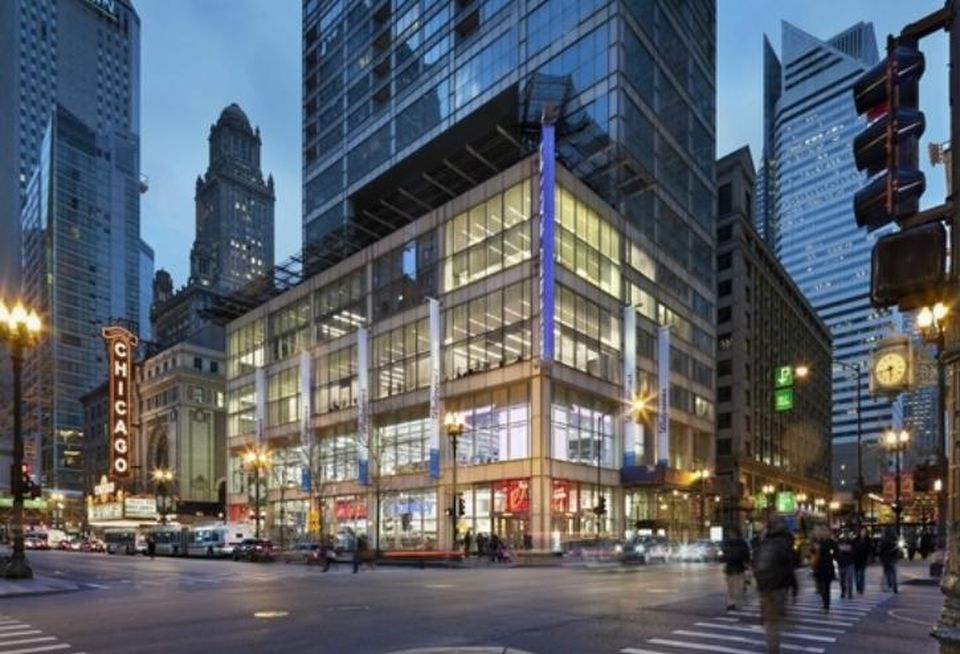 The Walgreens Chicago flagship store at State and Randolph Streets was part of a $150M retail deal between Acadia Realty Trust and Smithfield Properties