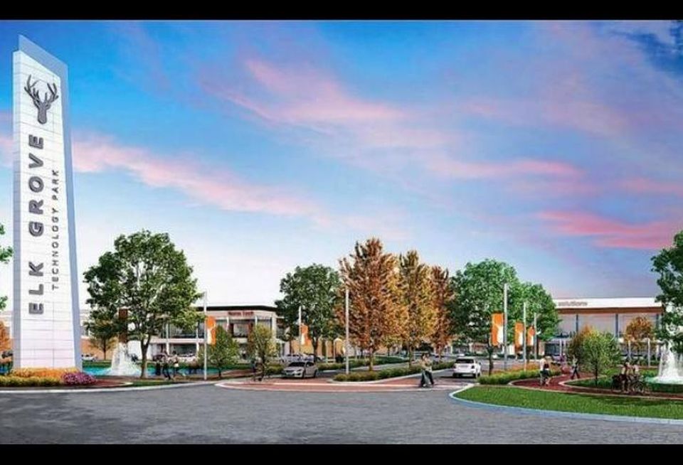 A rendering for Elk Grove Technology Park in Elk Grove Village.