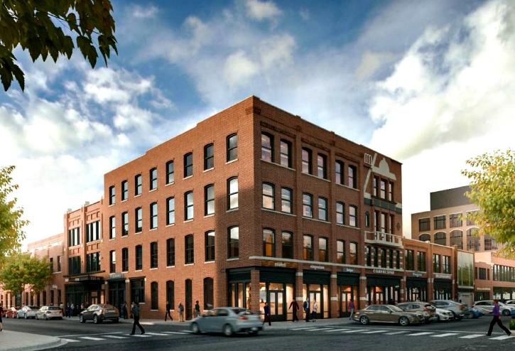 A rendering of Tucker Development and Acadia Realty's upcoming 900 West development, Chicago.