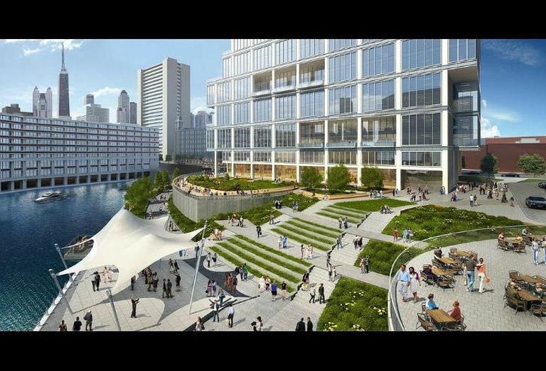 A rendering of Riverside Investment & Development's plans for 700 West Chicago.