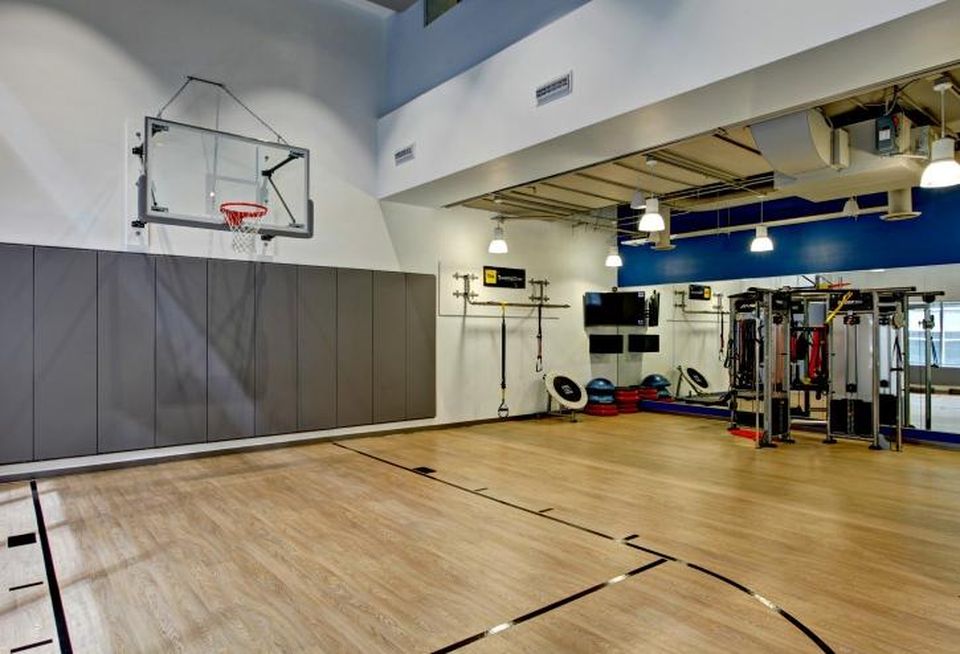 This half-basketball court is part of 500 West Madison's recent renovations.