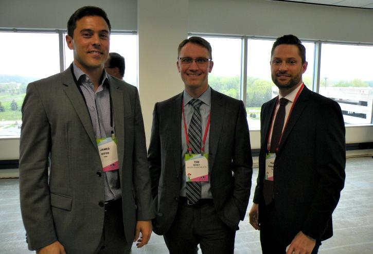 CBRE first vice president James Otto, Origin Investments vice president of acquisitions Tom Briney and CBRE senior vice president Paul Diederich