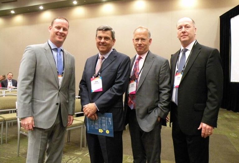 NAI Hiffman EVP Jim Adler, Choose DuPage CEO John Carpenter, Hamilton Partners Partner Dave Andrews and JLL SVP Norm Murdoch