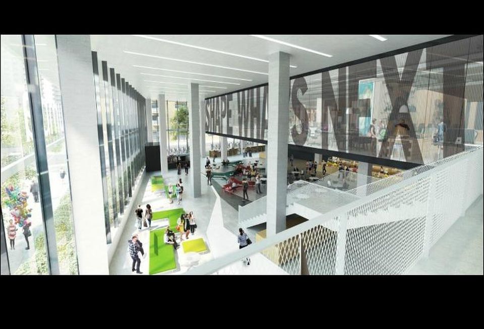 A rendering of Columbia College Chicago's upcoming student center.