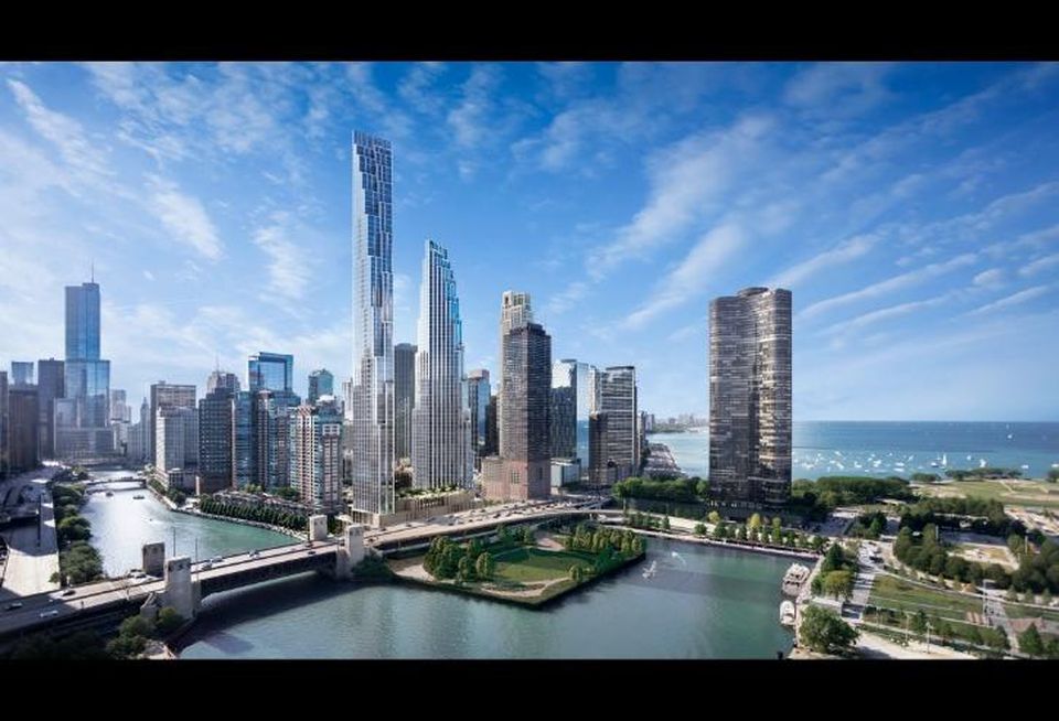 A rendering of Related Midwest's plans at 400 North Lake Shore Drive