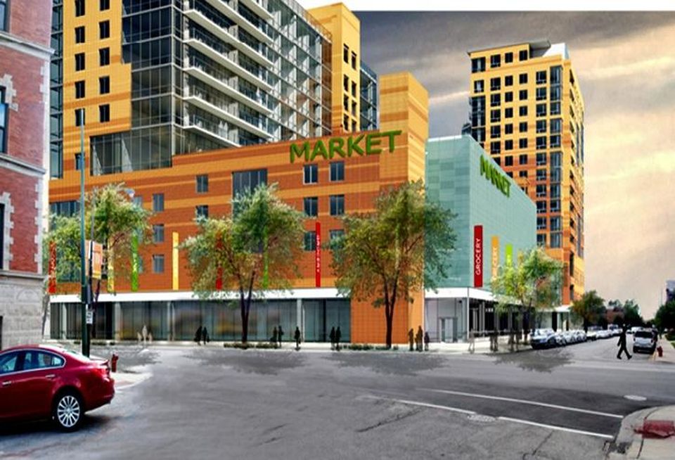 A rendering of Bond Cos plans for the former Gonnella baking plant in River West.