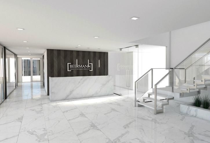 The lobby at Beermann Pritikin Mirabelli Swerdlove at 161 North Clark