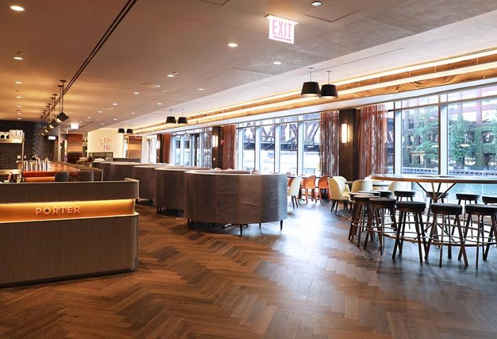Porter Kitchen and Deck at 150 North Riverside, Chicago