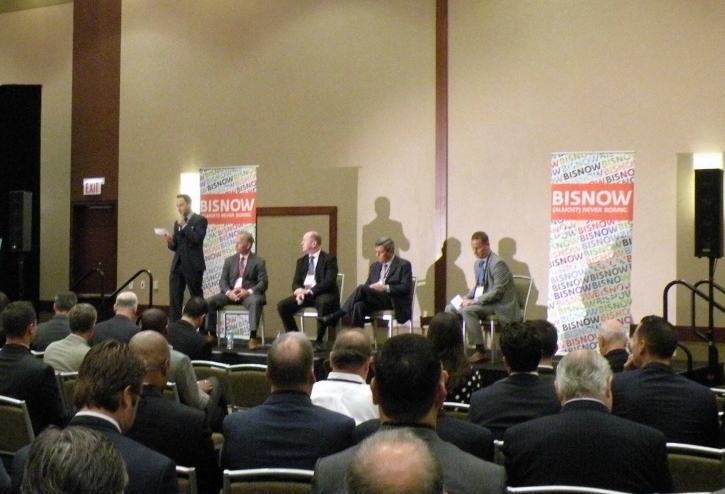 A crowd shot of Bisnow's "Flight to the Suburbs" event in Lombard, IL