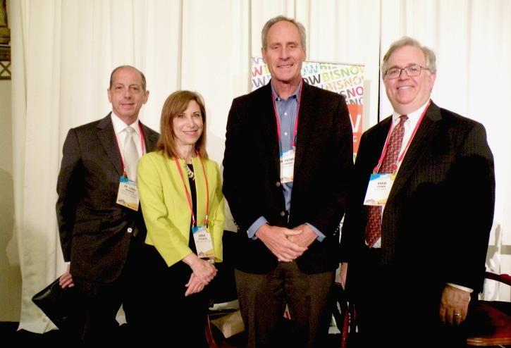 Rush University Medical Center CEO Dr. Larry Goodman, Sinai Health System President and CEO Karen Teitelbaum, Walgreens Chief Medical Officer Sr. Patrick Carroll and Freeborn Partner David Franek