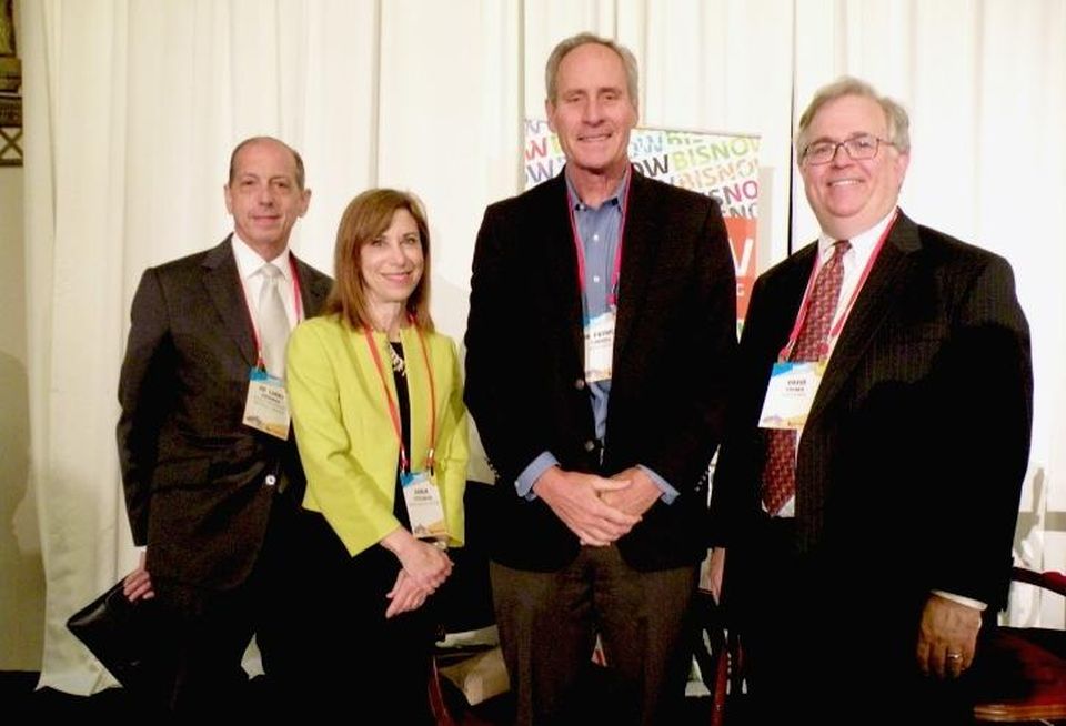 Rush University Medical Center CEO Dr. Larry Goodman, Sinai Health System President and CEO Karen Teitelbaum, Walgreens Chief Medical Officer Sr. Patrick Carroll and Freeborn Partner David Franek