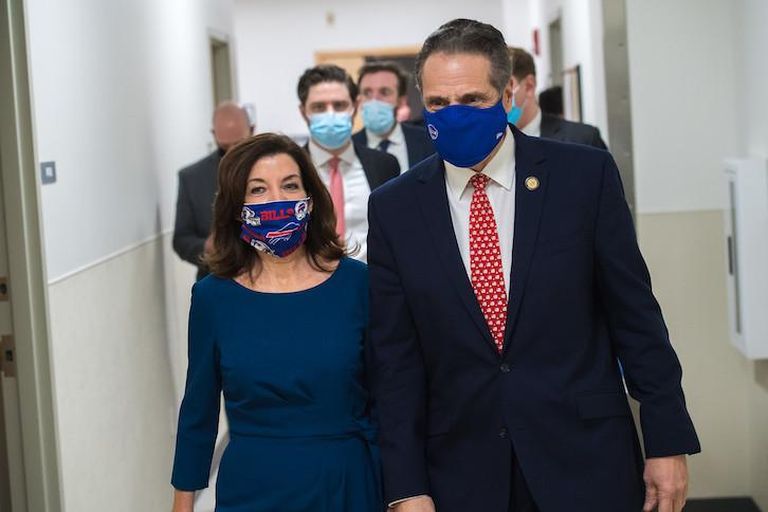 Lt. Gov. Kathy Hochul and Gov. Andrew Cuomo 