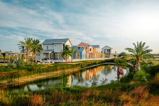 Single-family houses at Sunflower Beach Resort and Residences, a master-planned community in Port Aransas, Texas.
