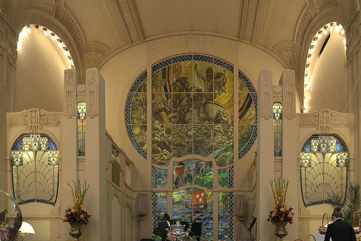 The dining room of the Belmond Grand Hotel Europe in St. Petersburg, Russia, one of Belmond's properties.
