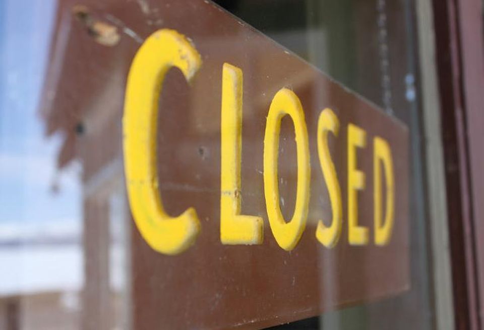 Closed for business sign, closed