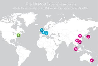 CBRE Global Prime Rents Map 