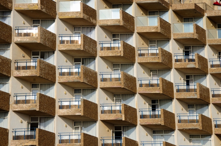 repeated apartment balconies